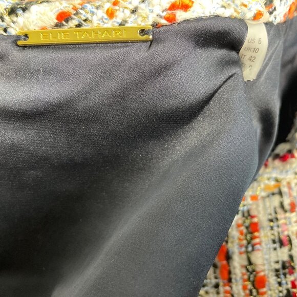 Elie Tahari Women’s Multicolor Sleeveless Shift Dress Sz 6 - Picture 6 of 7